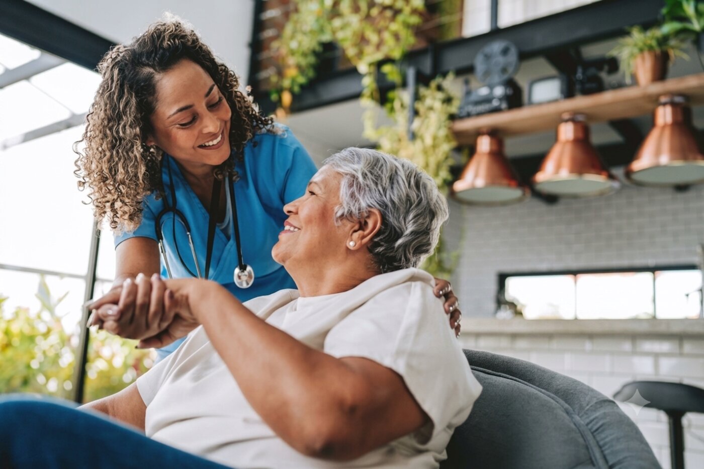 Nursing staff providing compassionate care